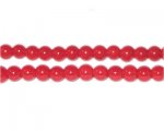 6mm Dark Red Team and School Glass Bead, approx. 73 beads 6mm Dark Red Team and School Glass Bead, approx. 73 beads