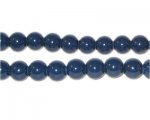 8mm Midnight Blue Team and School Glass Bead, approx. 56 beads 8mm Midnight Blue Team and School Glass Bead, approx. 56 beads
