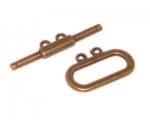 20 x 12mm Copper Toggle Clasp - 2 clasps