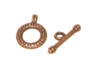 18 x 16mm Copper Toggle Clasp - 2 clasps