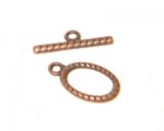 18 x 12mm Copper Toggle Clasp - 2 clasps 18 x 12mm Copper Toggle Clasp - 2 clasps