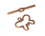 18 x 14mm Copper Toggle Clasp - 2 clasps