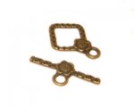18 x 16mm Bronze Toggle Clasp - 2 clasps