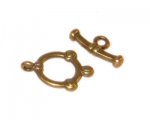 14 x 12mm Bronze Toggle Clasp - 2 clasps