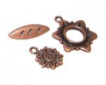 20 x 18mm Copper Toggle Clasp - 2 clasps