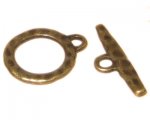 24 x 20mm Bronze Toggle Clasp - 2 clasps