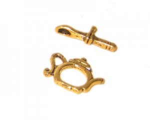 14mm Antique Gold Toggle Clasp - 2 clasps