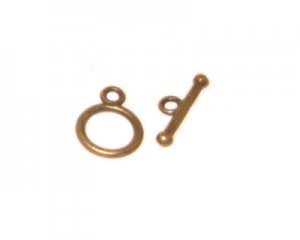 12 x 10mm Bronze Toggle Clasp - 4 clasps