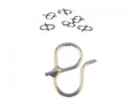 10 x 8mm Silver Metal S-Hook Clasp - 6 clasps 10 x 8mm Silver Metal S-Hook Clasp - 6 clasps