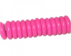 14mm Fuchsia Heishi Beads - 14 beads
