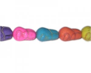 14 x 20mm Color Dyed Turquoise Buddha Charm, 16" string