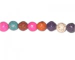10mm Color Dyed Turquoise Round Charm, 16" string 10mm Color Dyed Turquoise Round Charm, 16" string