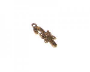 10 x 24mm Gold Candy Cane Metal Charm - 3 charms