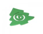 30 x 32mm Green Wood Tree, 4 ornaments 30 x 32mm Green Wood Tree, 4 ornaments