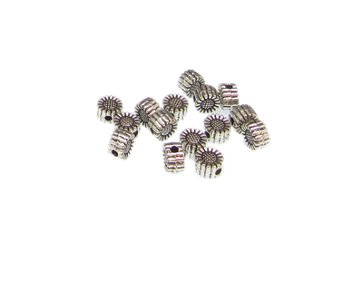 (image for) 6mm Silver Flower Metal Spacer Bead, approx. 15 beads - Click Image to Close