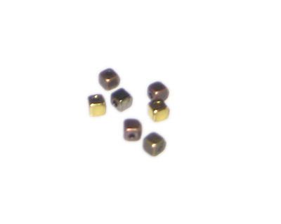 (image for) 4mm Silver/Gold/Copper/Bronze Spacer Metal Cube Bead, approx. 10