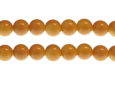 12mm Orange Solid Color Glass Bead, approx. 17 beads