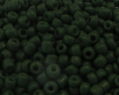 11/0 Deep Green Opaque Glass Seed Bead, 1oz. Bag