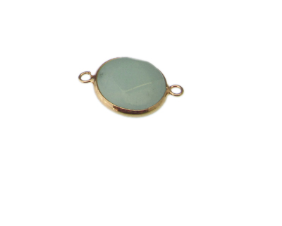 (image for) 20mm Mint Gold Gemstone Link