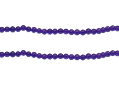 4mm Grape Jade-Style Glass Bead, approx. 100 beads