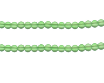 6mm Green Sea/Beach-Style Glass Bead, approx. 41 beads