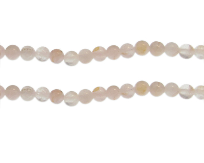 6mm Very Pale Pink Gemstone Bead, approx. 30 beads