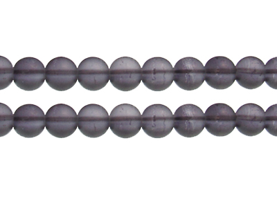 10mm Midnight Semi-Matte Glass Bead, approx. 17 beads