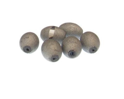16 x 14mm Silver Druzy-Style Glass Bead, 6 beads