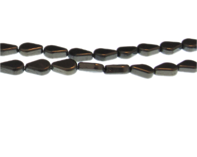 10 x 8mm Black Electroplated Oval Glass Bead, faded, No Returns!
