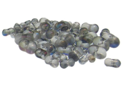 (image for) Approx. 2oz. x 6-12mm Silver Glass Peanut Bead