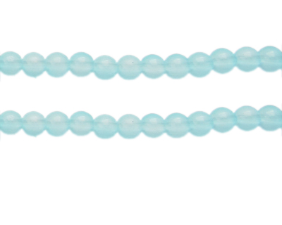 8mm Sea Foam Jade-Style Glass Bead, approx. 54 beads