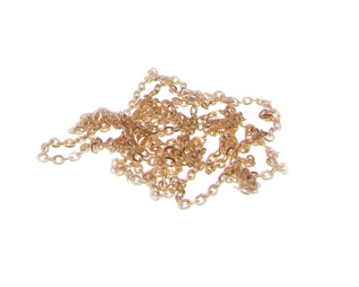 (image for) 2mm Rose Gold Metal Link Chain, 40" length