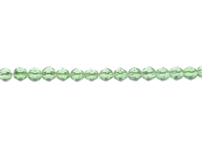 (image for) 6mm Pale Green Faceted Glass Bead, 2 x 12" strings