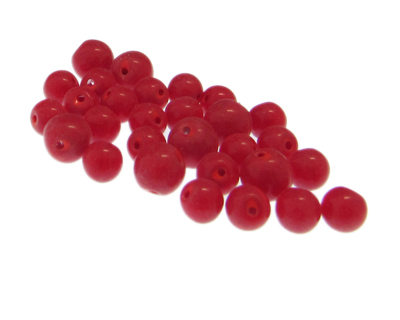 (image for) Approx. 1oz. x 8 - 10mm Red Glass Bead - Click Image to Close