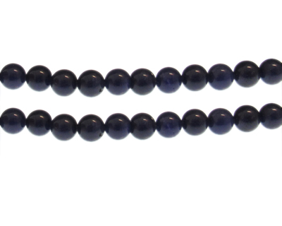 8mm Dark Amethyst Gemstone Bead, approx. 23 beads