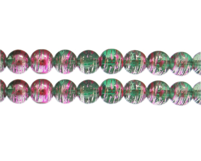 10mm Meadow Abstract Glass Bead, approx. 16 beads