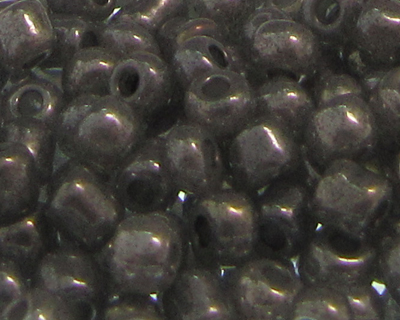 6/0 Deep Silver Opaque Glass Seed Beads, 1oz. bag