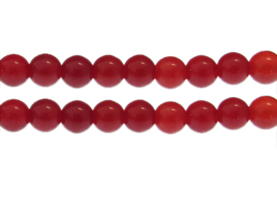 10mm Deep Red Gemstone Bead, approx. 20 beads