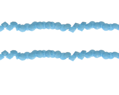 (image for) 4mm Pale Blue Semi-Opaque Bicone Glass Bead, 12" string, side drill - Click Image to Close