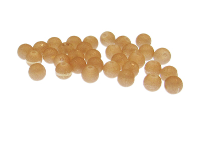 (image for) Approx. 1oz. x 6mm Soft Peach Druzy-Style Glass Bead