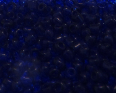 11/0 Dark Blue Transparent Glass Seed Bead, 1oz. Bag
