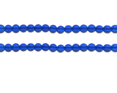 6mm Blue Sea/Beach-Style Glass Bead, approx. 41 beads