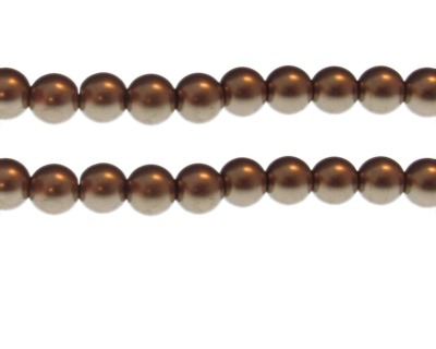 10mm Latte Glass Pearl Bead, approx. 22 beads