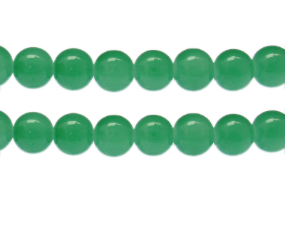 (image for) 12mm Fern Jade-Style Glass Bead, approx. 18 beads - Click Image to Close