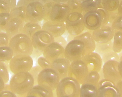 6/0 Ivory Ceylon Glass Seed Beads, 1oz. bag