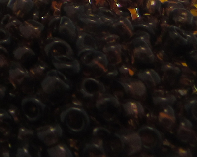 6/0 Dark Brown Transparent Glass Seed Bead, 1oz. Bag
