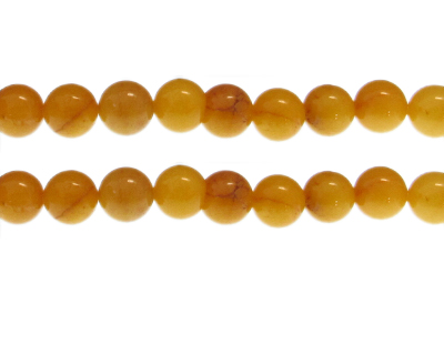 10mm Deep Yellow Gemstone Bead, approx. 20 beads