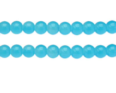 10mm Turquoise Jade-Style Glass Bead, approx. 21 beads