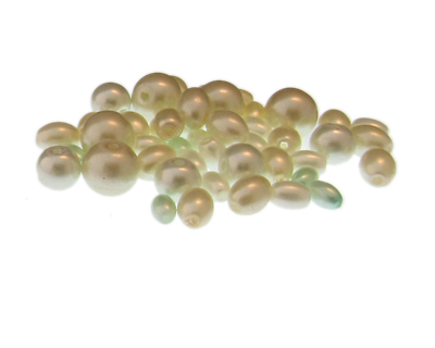 Approx. 1oz. Small Faux Pearl Glass Bead Mix