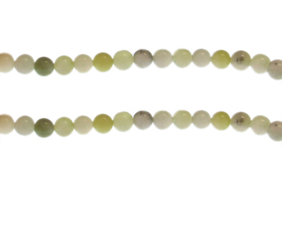 6mm Pale Green Gemstone Bead, approx. 30 beads